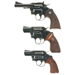 Three Colt Double Action Revolvers -A) Colt Trooper Revolver