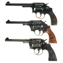 Three Double Action Revolvers -A) Smith & Wesson .38 Military and Police 2nd Model of 1902 Revolver