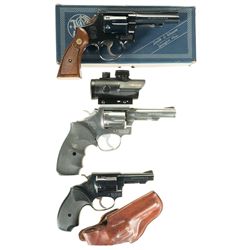 Three Smith & Wesson Double Action Revolvers -A) Smith & Wesson Model 18-4 Revolver with Box