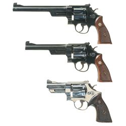 Collector's Lot of Three Smith & Wesson .357 Magnum Pre-Model 27 Double Action Revolvers -A) Smith &