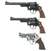 Image 1 : Collector's Lot of Three Smith & Wesson .357 Magnum Pre-Model 27 Double Action Revolvers -A) Smith &