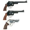 Image 2 : Collector's Lot of Three Smith & Wesson .357 Magnum Pre-Model 27 Double Action Revolvers -A) Smith &