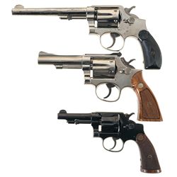 Three Smith & Wesson Double Action Revolvers -A) Smith & Wesson 32-20 Hand Ejector Model 1902 Revolv
