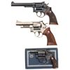 Image 1 : Three Smith & Wesson Double Action Revolvers -A) Smith & Wesson Pre-Model 14 K38 Masterpiece Revolve