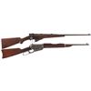 Image 1 : Collector's Lot of Two Winchester Long Guns -A) Winchester Lee Straight Pull Bolt Action Rifle