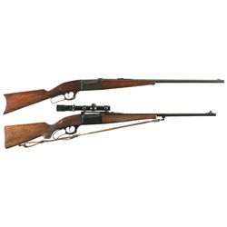 Collector's Lot of Two Savage Model 1899 Lever Action Rifles with Factory Letters -A) Savage Model 1