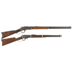 Two Lever Action Rifles -A) Winchester Second Model 1873 Rifle