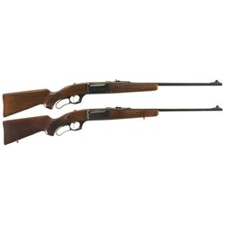 Two Savage Model 99 Lever Action Rifles -A) Savage Model 99-C Clip Magazine Rifle
