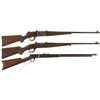 Image 1 : Three Lever Action Rifles -A) Savage Model 99 Rifle