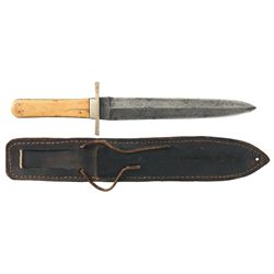 Inscribed and Ivory Fitted George Wostenholm Dagger with Sheath