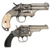 Image 3 : Two Merwin Hulbert Revolvers -A) Merwin Hulbert Open Top Single Action Pocket Army Revolver with Pea