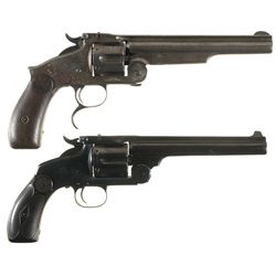 Collector's Lot of Two Smith & Wesson Single Action Revolvers -A) Smith & Wesson Number 3 Russian 2n