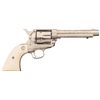 Image 5 : Signed Master Engraved Colt Single Action Army Revolver with Ivory Grips and Factory Letter