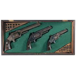 Collector's Lot of Three Cased Antique Smith & Wesson Single Action Revolvers -A) Smith & Wesson Mod