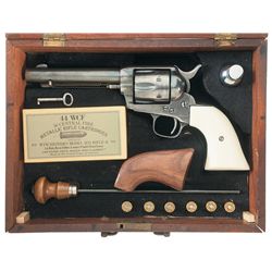 Black Powder Colt Single Action Army Revolver with Factory Letter Case and Accessories
