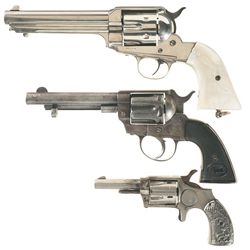 Three Revolvers -A) Remington Model 1888 Transition Single Action Army Revolver