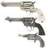 Image 1 : Three Revolvers -A) Remington Model 1888 Transition Single Action Army Revolver