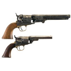 Collector's Lot of Two Colt Revolvers -A) Colt Model 1851 Navy Percussion Revolver