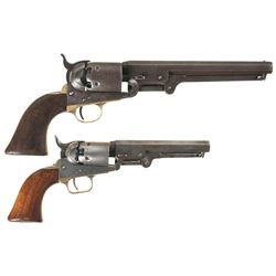 Collector's Lot of Two Colt Percussion Revolvers -A) "U.S." Marked Colt Model 1851 Navy Revolver