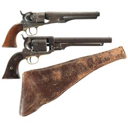 Two Percussion Revolvers -A) Colt Model 1862 Police Percussion Revolver