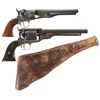 Image 1 : Two Percussion Revolvers -A) Colt Model 1862 Police Percussion Revolver
