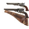 Image 2 : Two Percussion Revolvers -A) Colt Model 1862 Police Percussion Revolver