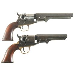 Two Colt Percussion Revolvers -A) Colt Model 1849 Pocket Revolver