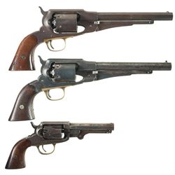Collector's Lot of Three Percussion Revolvers -A) Remington New Model Army Revolver