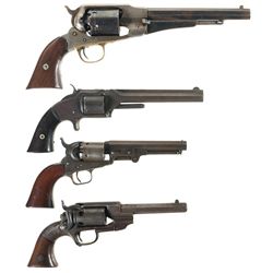 Four Antique Revolvers -A) U.S. Inspected Remington New Model Army Revolver