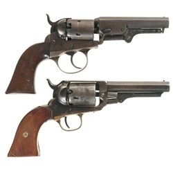 Two Percussion Revolvers -A) J.M. Cooper Double Action Pocket Model Revolver