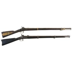 Two U.S. Percussion Rifles -A) Robbins & Lawrence Model 1841 Rifle Converted to 58 Caliber