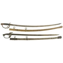 Two American-Style Swords with Scabbards