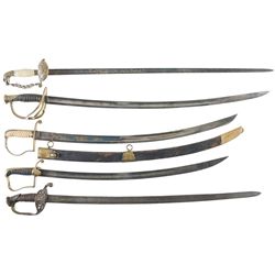 Five American Style Swords