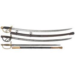 Three American Civil War Style Swords
