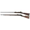 Image 2 : Two Rifles -A) Springfield Model 1884 Trapdoor Sporting Rifle with Bayonet