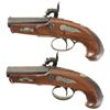 Image 2 : Cased Pair of Unmarked Matching Percussion Derringers with Accessories -A) Percussion Derringer
