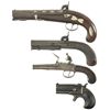 Image 2 : Four Pistols -A) Silver Mounted J.A. Maltby Marked Percussion Belt Pistol with Bullet Mold