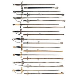 Ten Fraternal Organization Swords