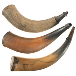 Three Large Powder Horns