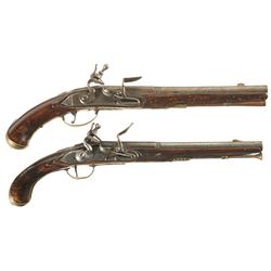 Two Flintlock Pistols -A) Unmarked Pistol