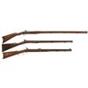Image 1 : Three Percussion Long Guns -A) Unmarked Contemporary Full Stock Rifle