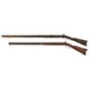 Image 2 : Two Percussion Rifles -A) Unmarked Full Stock Rifle