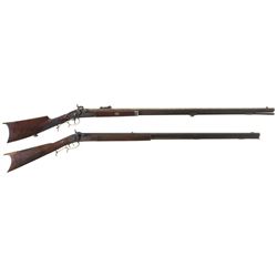 Two Half Stock Percussion Rifles -A) 1861 Dated Tower Rifle