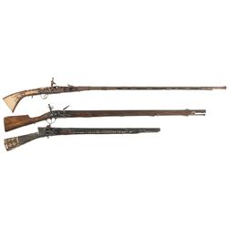 Three Antique Long Guns -A) Unknown North African Camel Gun