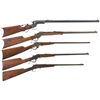 Image 1 : Five Single Shot Rifles -A) Stevens Tip-Up Rifle