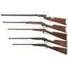 Image 2 : Five Single Shot Rifles -A) Stevens Tip-Up Rifle