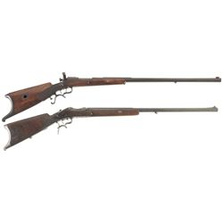 Collector's Lot of Two European Single Shot Rifles -A) Liege Proofed Needlefire Bolt Action Rifle