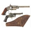 Image 1 : Two Anqitue Revolvers -A) Springfield Warner Patent  Belt Model Percussion Revolver