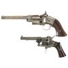 Image 2 : Two Anqitue Revolvers -A) Springfield Warner Patent  Belt Model Percussion Revolver