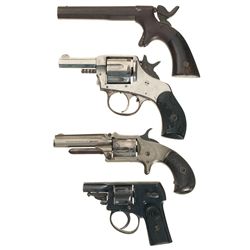 Four Handguns -A) Unmarked Percussion Pistol